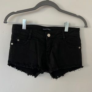 Brandy Melville Denim Short Shorts Black